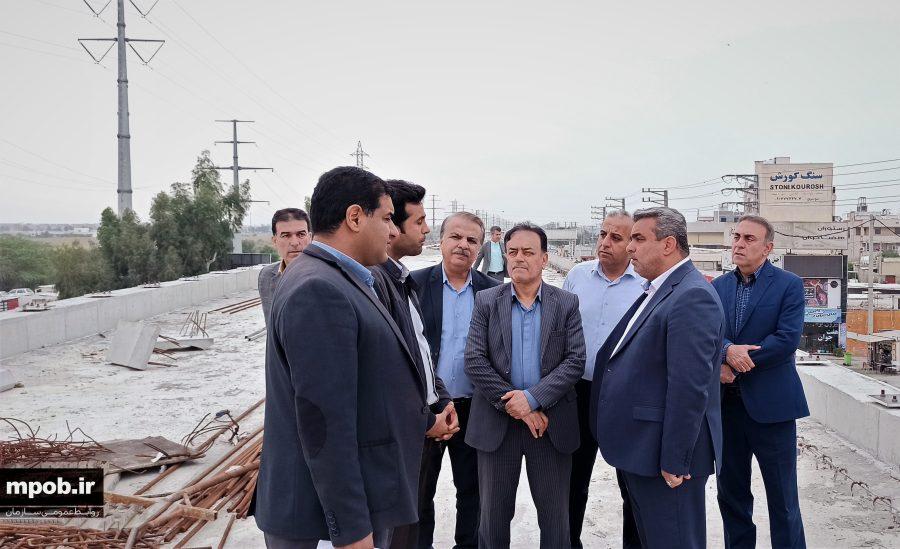 بازدید رئیس سازمان مدیریت و برنامه ریزی استان بوشهر از پروژه تقاطع غیر هم سطح شهید سلیمانی