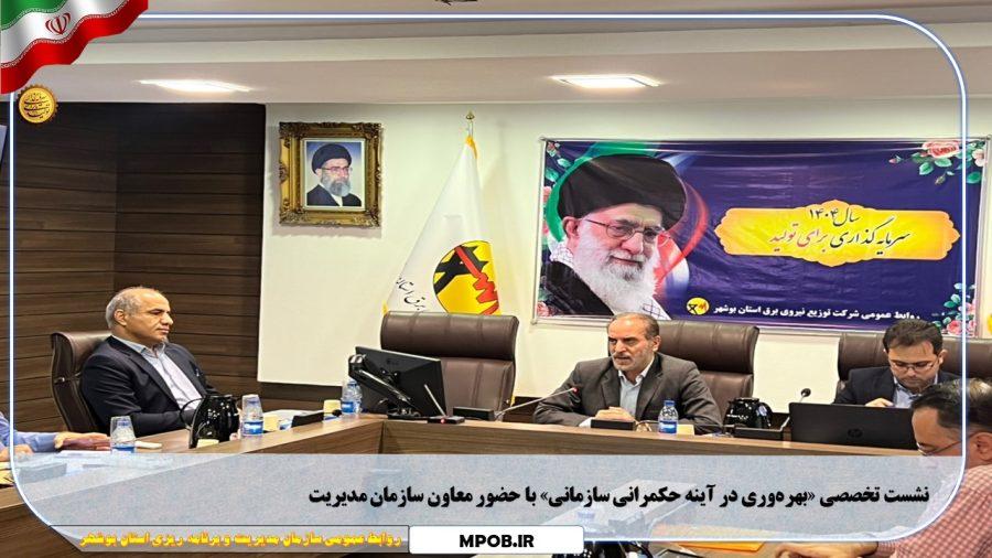 معاون سازمان مدیریت و برنامه‌ریزی استان بوشهر: بهره‌وری باید به روح سازمان تبدیل شود