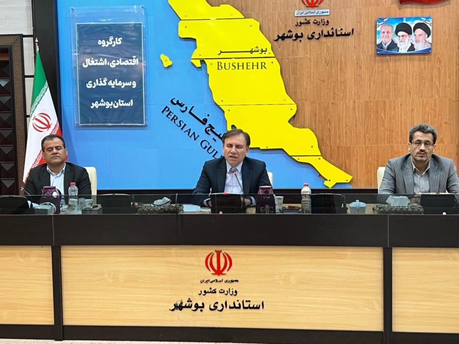 دومین جلسه کارگروه اقتصادی، اشتغال و سرمایه‌گذاری استان بوشهر با ریاست استاندار برگزار شد